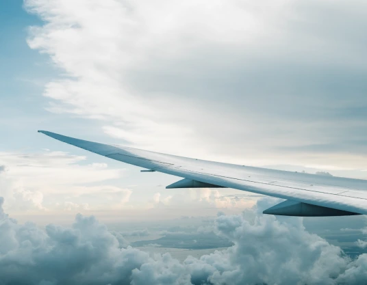 Aircraft Wing in Sky