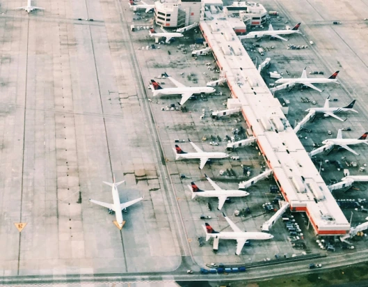 Many aircraft at the airport