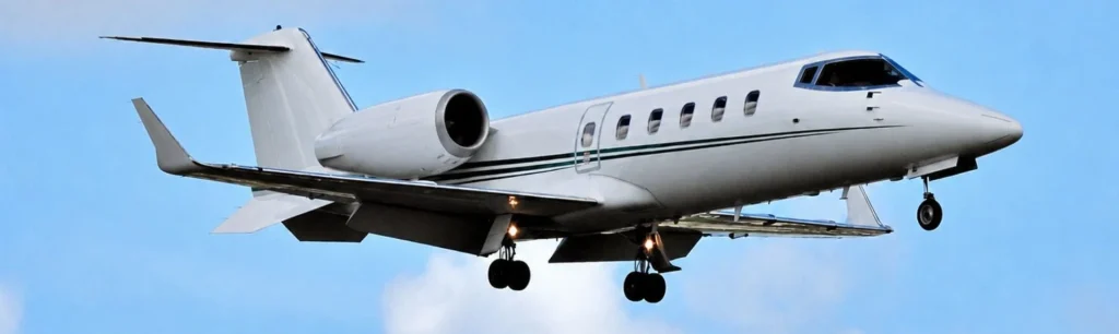 Learjet 60 in flight