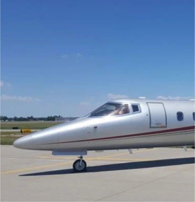 N772EC Learjet 60 nose and cockpit view