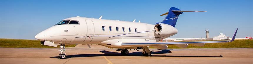 Challenger 300 on the ramp