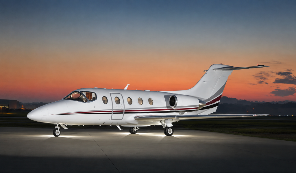 Hawker 400XP at Sunset