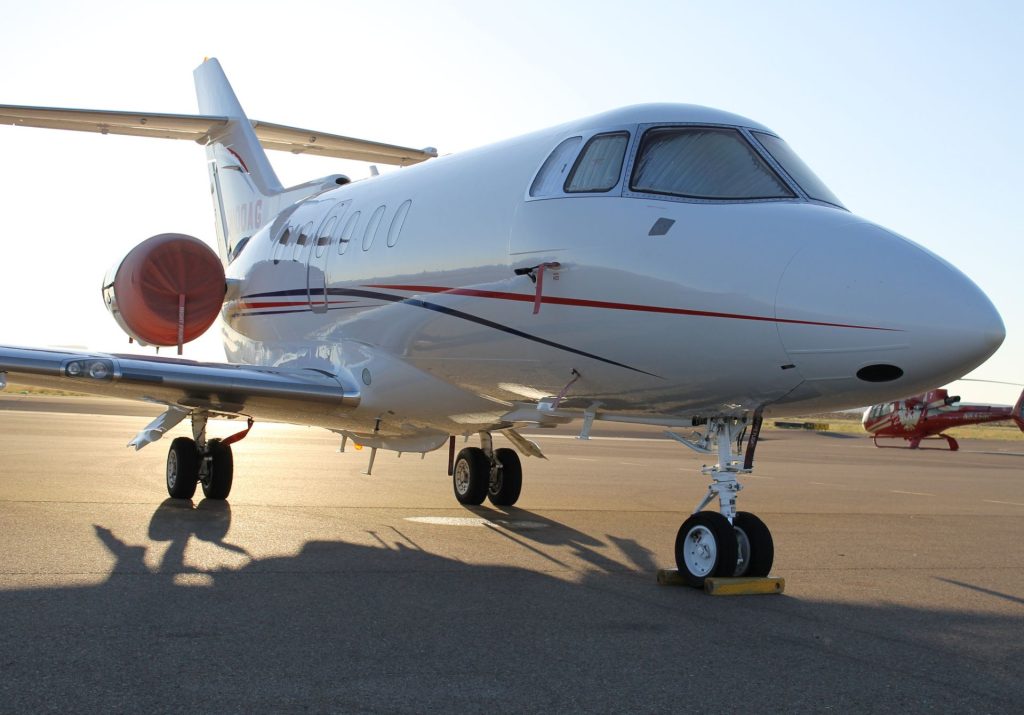 Hawker 800XP on the ramp