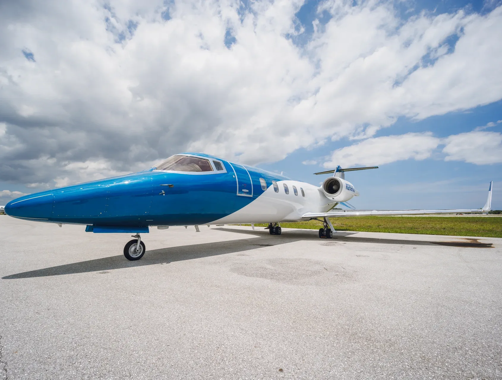 Learjet 60 on the ramp